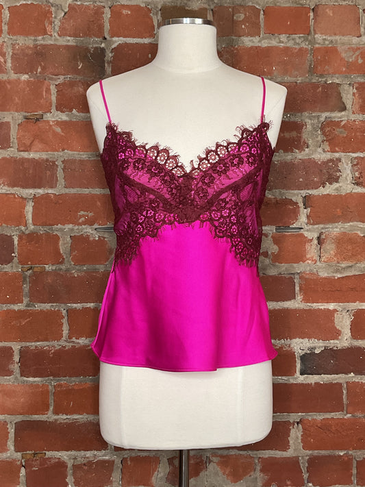 NWT LoveShackFancy Talulah Lace-Trimmed Satin Cami | SZ 4
