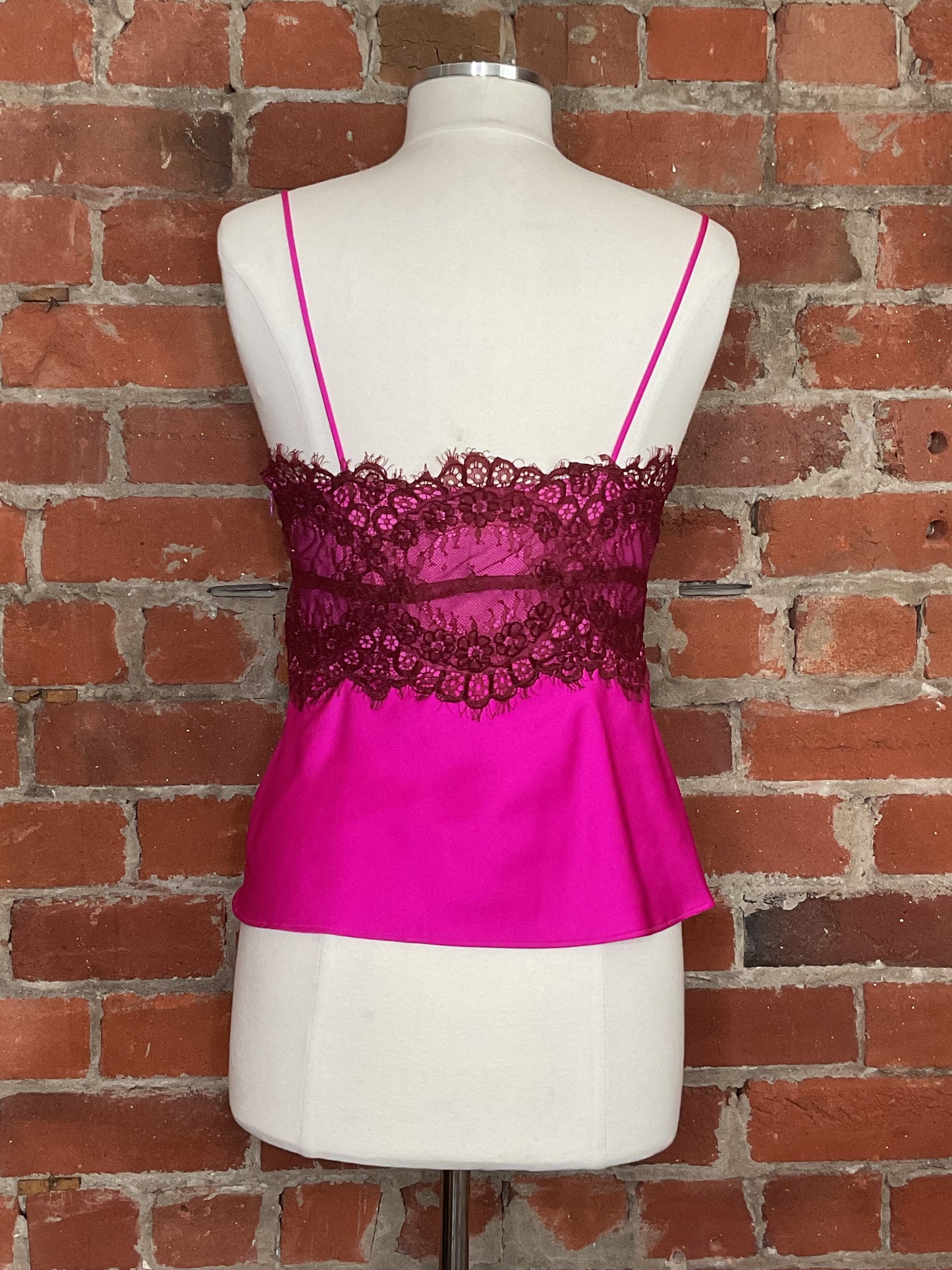 NWT LoveShackFancy Talulah Lace-Trimmed Satin Cami | SZ 4