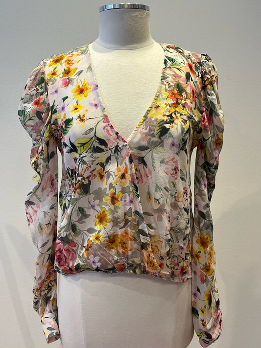 Generation Love Silk Floral Blouse | SZ XS