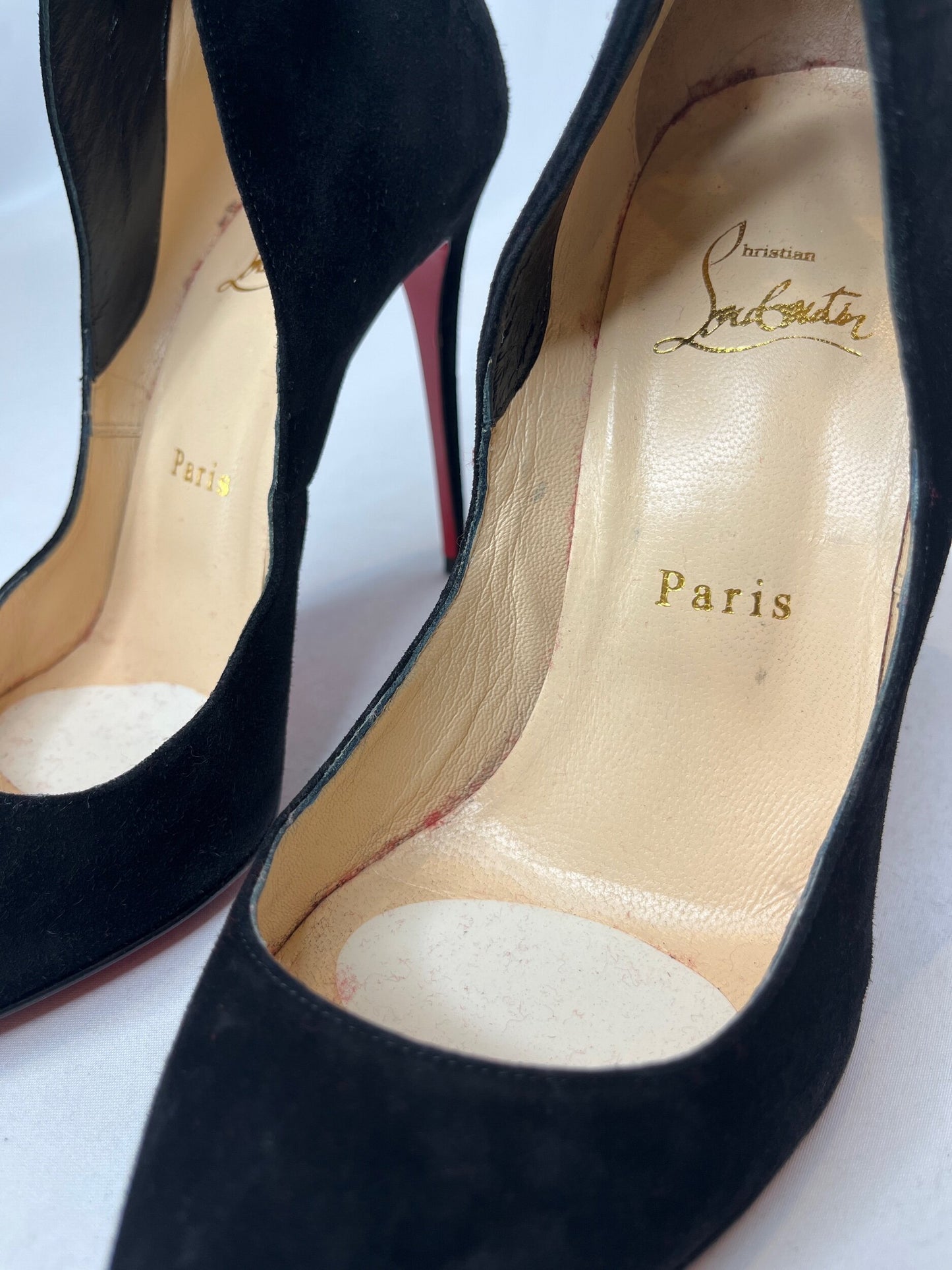 Christian louboutin Victoria Black Suede Heels | Size 38