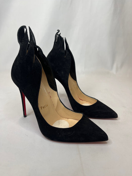 Christian louboutin Victoria Black Suede Heels | Size 38